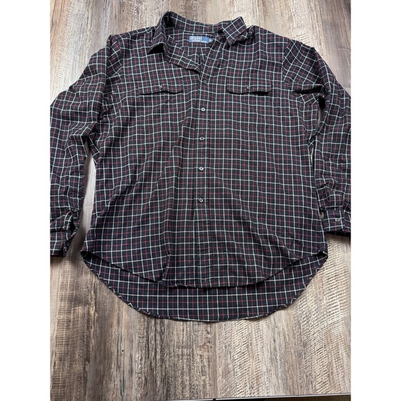 Polo Ralph Lauren Other - Polo Ralph Lauren Shirt Mens XL Black Red Plaid Button Up Flannel Flap Pockets